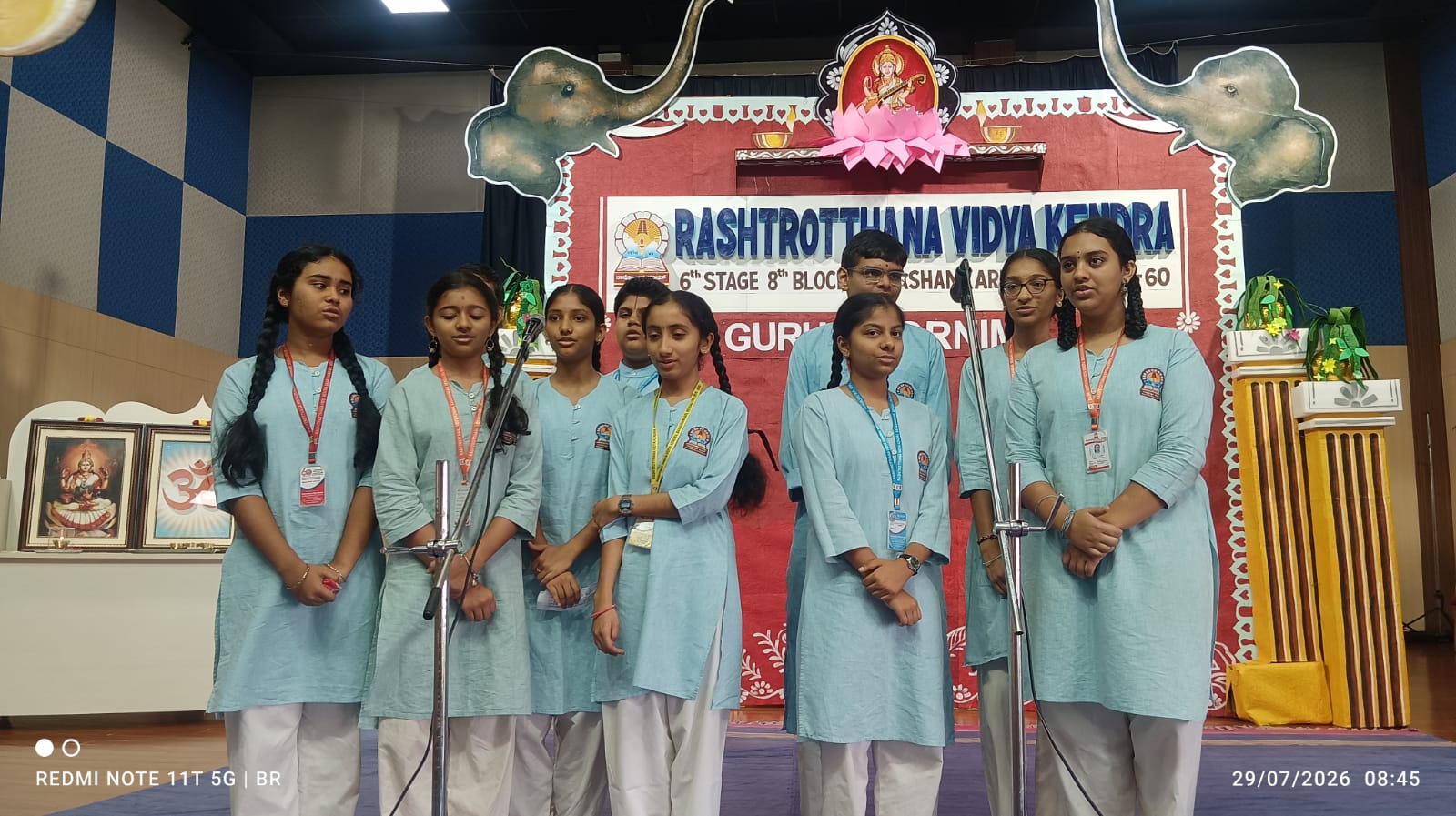 Students of RVK - Banashankari Honour Gurus on Guru Purnima (9)